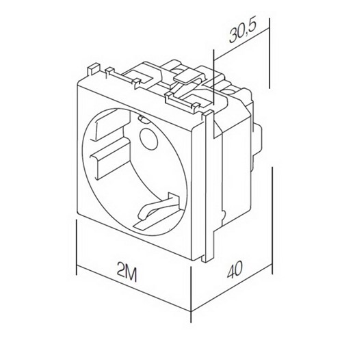 Utičnica mod.VM10PW-P - Image 2